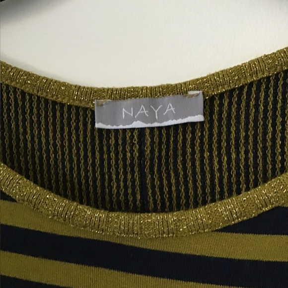 Naya Green and Navy Crew Neck Sweater Relaxed Fit - Picture 3 of 6